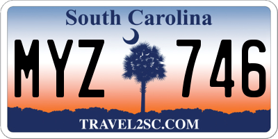 SC license plate MYZ746