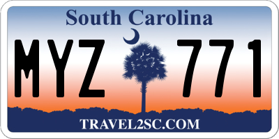 SC license plate MYZ771