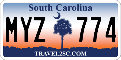 SC license plate MYZ774