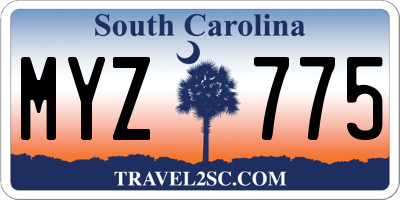 SC license plate MYZ775