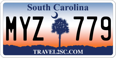 SC license plate MYZ779