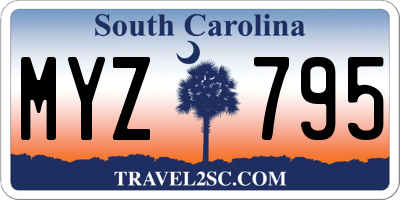SC license plate MYZ795