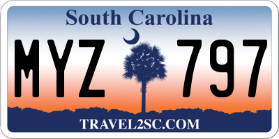 SC license plate MYZ797