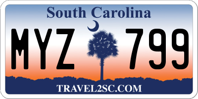 SC license plate MYZ799