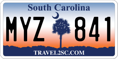 SC license plate MYZ841