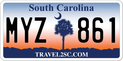 SC license plate MYZ861