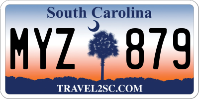 SC license plate MYZ879