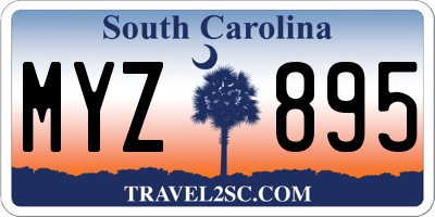 SC license plate MYZ895