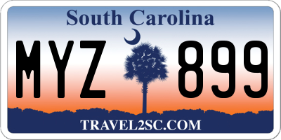 SC license plate MYZ899
