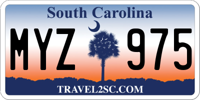 SC license plate MYZ975