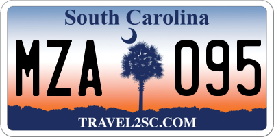 SC license plate MZA095