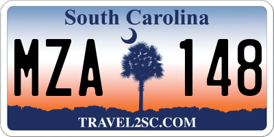 SC license plate MZA148