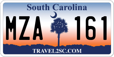 SC license plate MZA161