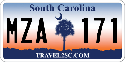 SC license plate MZA171
