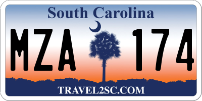 SC license plate MZA174