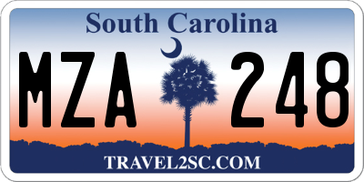 SC license plate MZA248