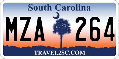 SC license plate MZA264