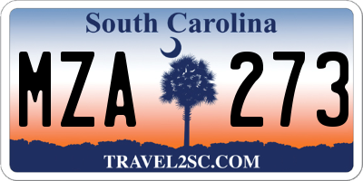 SC license plate MZA273