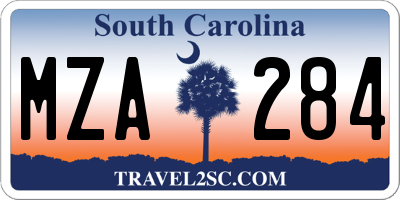 SC license plate MZA284