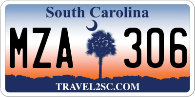 SC license plate MZA306