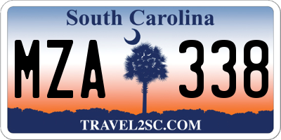 SC license plate MZA338