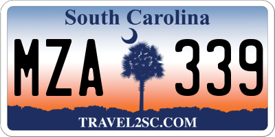 SC license plate MZA339