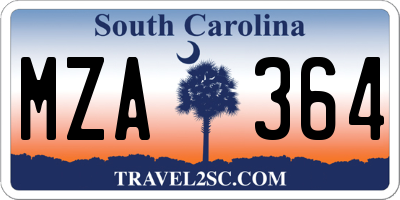 SC license plate MZA364