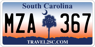 SC license plate MZA367