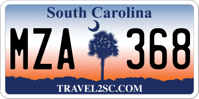 SC license plate MZA368