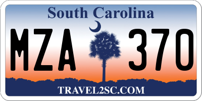 SC license plate MZA370