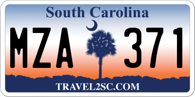 SC license plate MZA371