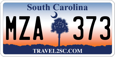 SC license plate MZA373