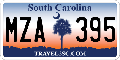 SC license plate MZA395