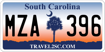 SC license plate MZA396