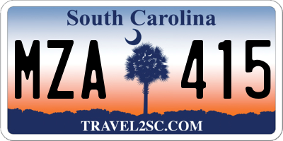 SC license plate MZA415