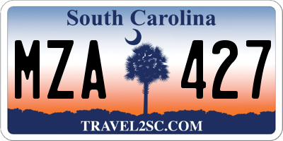 SC license plate MZA427