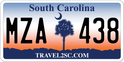 SC license plate MZA438