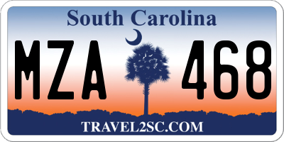 SC license plate MZA468