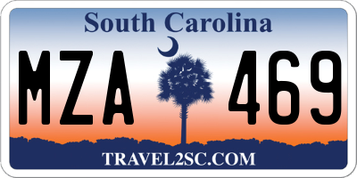SC license plate MZA469