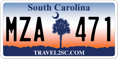 SC license plate MZA471