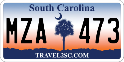 SC license plate MZA473