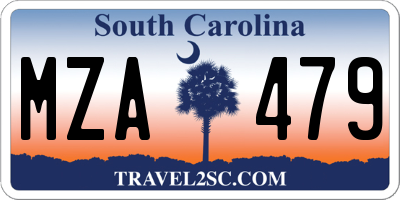 SC license plate MZA479