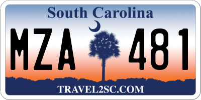 SC license plate MZA481