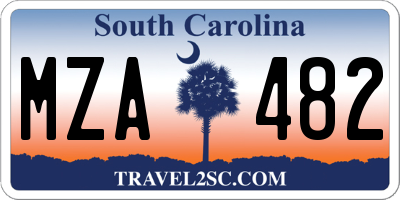 SC license plate MZA482