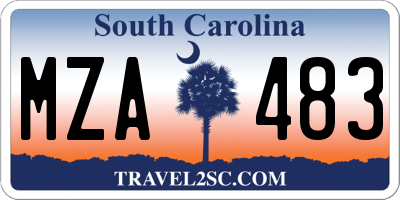 SC license plate MZA483