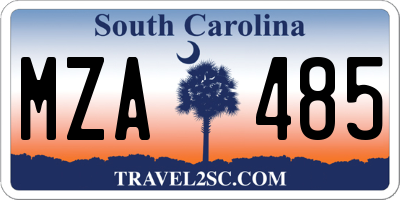 SC license plate MZA485