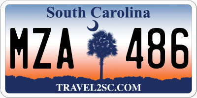 SC license plate MZA486