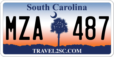 SC license plate MZA487