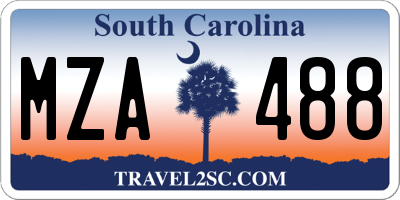 SC license plate MZA488