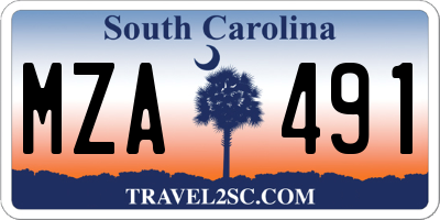 SC license plate MZA491